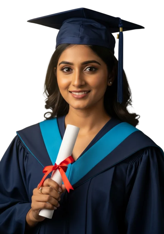 Indian graduate from partner university